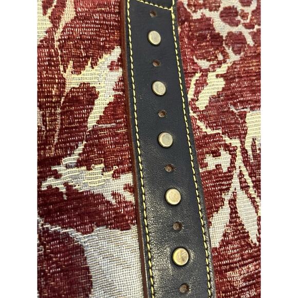 MZ Wallace Ivy Jacquard Tribecca MD Tapestry Carpet Fabric Leather Doctor RARE - Picture 6 of 16